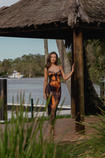 Deian Sculpted Maxi Dress