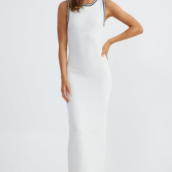 Ellery Maxi Dress - White/Black - [Sól+Sand]