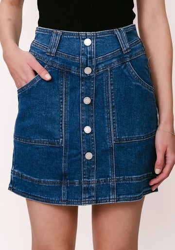 Nadia Denim Mini Skirt | Blue
